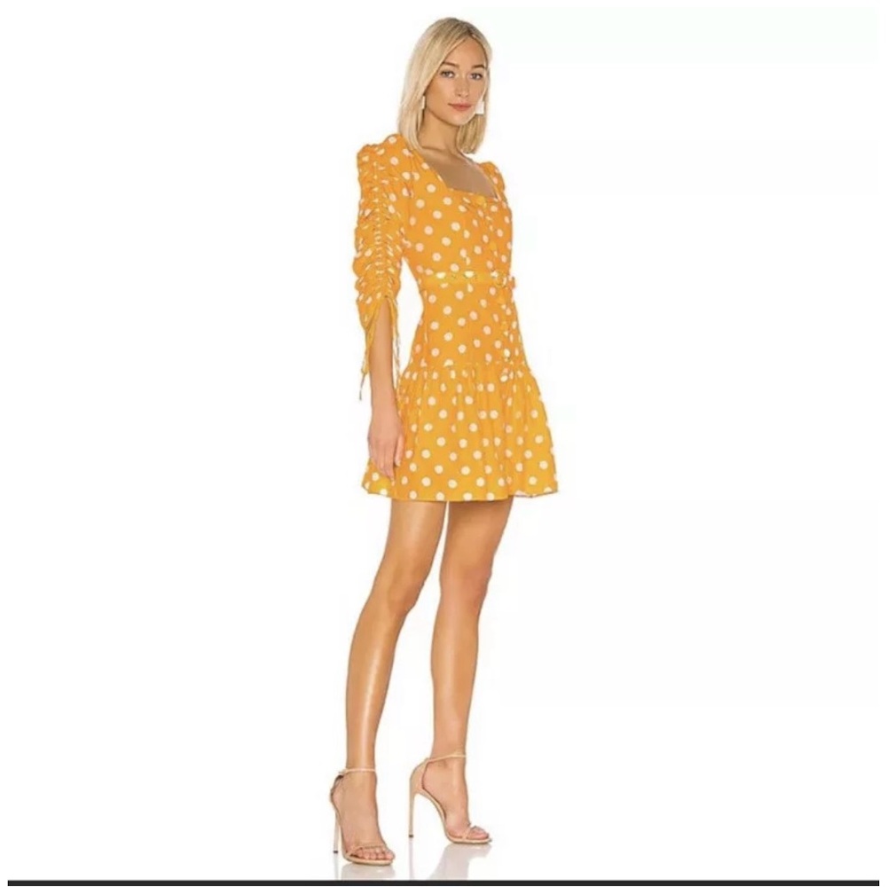 Nicholas yellow polka dot dress